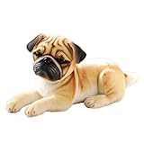 Liegender Mops Kuscheltier,32 cm Plüsch Hund, Stofftier Hund...