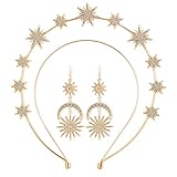 Comius Sharp Star Headband Rhinestone Headband Crown mit Layer Holy...