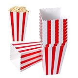 20 Stück Popcorn Boxen, Popcorn Tüten Rot & Weiß Gestreiften...
