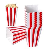 20 Stück Popcorn Boxen, Popcorn Tüten Rot & Weiß Gestreiften...
