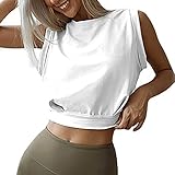 Damen Sport Tank Tops Ärmelloses Workout Crop Top Yoga Fitness Shirt...