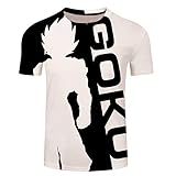 CHENMA Herren Goku Super Saiyajin Anime 3D Duck Cosplay Kurzarm...