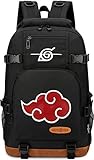 Roffatide Anime Naruto Rucksack Akatsuki Rote Wolke Anti Leaf Gedruckt...