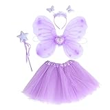 SOIMISS Fee Prinzessin Tutu Kostüm Set Schmetterling Kostüm Set mit...