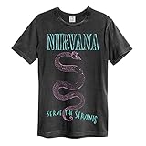 Amplified Unisex Tee Nirvana - Serve The Serpense, Char, L