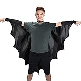 Proumhang Vampir-Fledermausflügel Fledermausflügel Schwarzer Umhang...