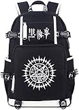 Roffatide Anime Black Butler Leuchtende Schultasche Laptop-Rucksäcke...