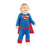 Amscan - Baby-Kostüm Superman, Strampelanzug, Umhang, Super Heroes,...