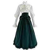 Fiamll Viktorianische Kleider Damen Kostüm Kleid Viktorianisch Bluse...