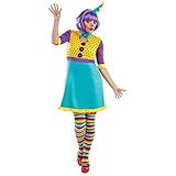 Fun Shack Clown Kostüm Damen, Zirkus Kostüm Damen, Regenbogen Clowns...