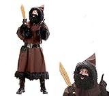 Scherzwelt Knecht Ruprecht Mantel - Kasack mit Kapuze, Gürtel - mit...