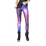 MONIKEEN Digital Print Leggings Weltraum Galaxy Space Patterned...