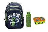 Minecraft Creeper Kinder Rucksack Backpack Schulrucksack Schulranzen...