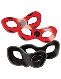 amscan Miraculous-Augenmasken 8 Stück schwarz-rot Einheitsgröße
