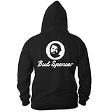 Bud Spencer Herren Official Logo Zipper (schwarz) (L)