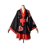 BFBMY Erwachsene Japanisches Kimono Cosplay Akatsuki Wolkendruck...