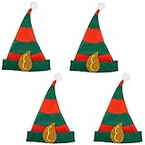 4 x Elfenmütze Hut für Elfen für Kostüm Elfe Waldgeist Elfenhut