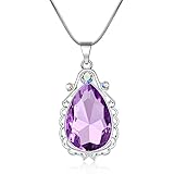 hengkaixuan Sofia Halskette Amulett Tropfenform Amethyst Anhänger...