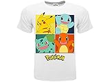 Pokémon-T-Shirt mit 4 Figuren, offizielles Lizenzprodukt, für...