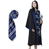 TOTOY Magier Ravenclaw Umhang und Ravenclaw Krawatte, Ravenclaw Robe,...