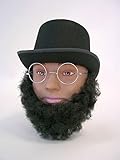 Schwarzer Vollbart Kunstbart Dunkler Rauschebart Abraham Lincoln Bart...