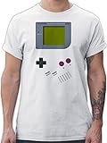 T-Shirt Herren - Nerd Geschenke - Gameboy - L - Weiß - 90er Jahre...