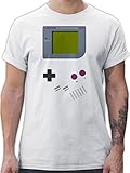 T-Shirt Herren - Nerd Geschenke - Gameboy - L - Weiß - 90er Jahre...