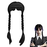 BGTLJKD Wednesday Addams Perücke für Kinder, Wednesday Addams...