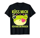 Küss Mich Ich Bin Ein Frosch Kostüm Halloween Outfit T-Shirt