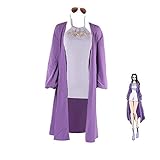 Anime ONE Piece Nico · Robin Cosplay Fliederkleid mit Sonnenbrille...