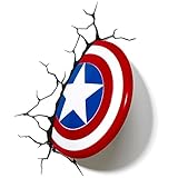 Light 816733002187 Wandleuchte Marvel Captain America-Schild von 3D...