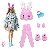 Barbie HHG19 - Cutie Reveal Puppe mit Hasen-Plüschkostüm und 10...