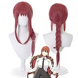 Liamiona Anime Makima Cosplay Perücke Lange Rosa Geflochtene...