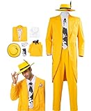 The Mask Jim Carrey Gelber Anzug Cosplay Kostüm Herren Uniform...