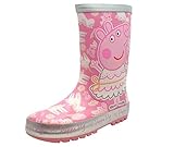 Peppa Pig Ballerina-Gummistiefel in Rosa und Silber, rose, 24 EU