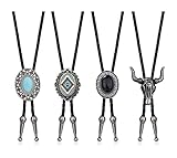 Milacolato 4Pcs Western Cowboy Vintage Bolotie Krawatte Herren...