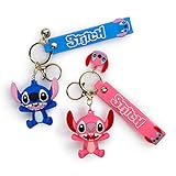 Gxhong Stitch Schlüsselanhänger Silikon Schlüsselbund Stitch...