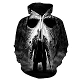 CHLOBLOM Jason Voorhees Kostüm Horror Movie Hoodie 3D Jacke Pullover...