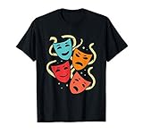 Theater Drama Schauspiel oder Pantomime | Bunte coole Masken T-Shirt