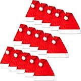 Jonami 15 Weihnachtsmützen, Nikolausmützen Weihnachtsmann Mütze Rot...