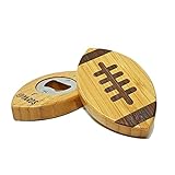 40YARDS American Football Flaschenöffner aus Bambus & Stahl mit...
