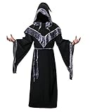 Nofonda Zauberer Kostüm, Dunkler Zauberer Robe, Hexenmeister Umhang,...