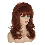 80er Jahre Hausfrau Perücke FVCENT Große Bouffant Haar Lange Wellige...