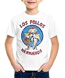 style3 Los Pollos Kinder T-Shirt, Farbe:Weiß, Größe:116