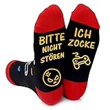Lustige Socken, Gaming Socken Mit Spruch Bitte Nicht StÖren Ich Zocke...