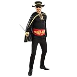 Fun Shack Schwarz Maskierte Helden Kostüm Für Herren Zorro Umhang...