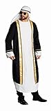 Rubie's 14907-XXL Kostüm Araber Tunika schwarz-weiß Größe XXL,...