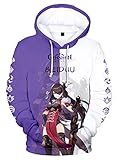 AMOMA Cosplay Anime Spiel Genshin Impact 3D Digital Hoodie Freizeit...