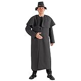 Kostüm Schäfer Deluxe Mantel mit Hut grau Fasching Hirte...