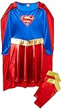 Amscan - Erwachsenenkostüm Supergirl, Kleid, Umhang, Beinstulpen,...